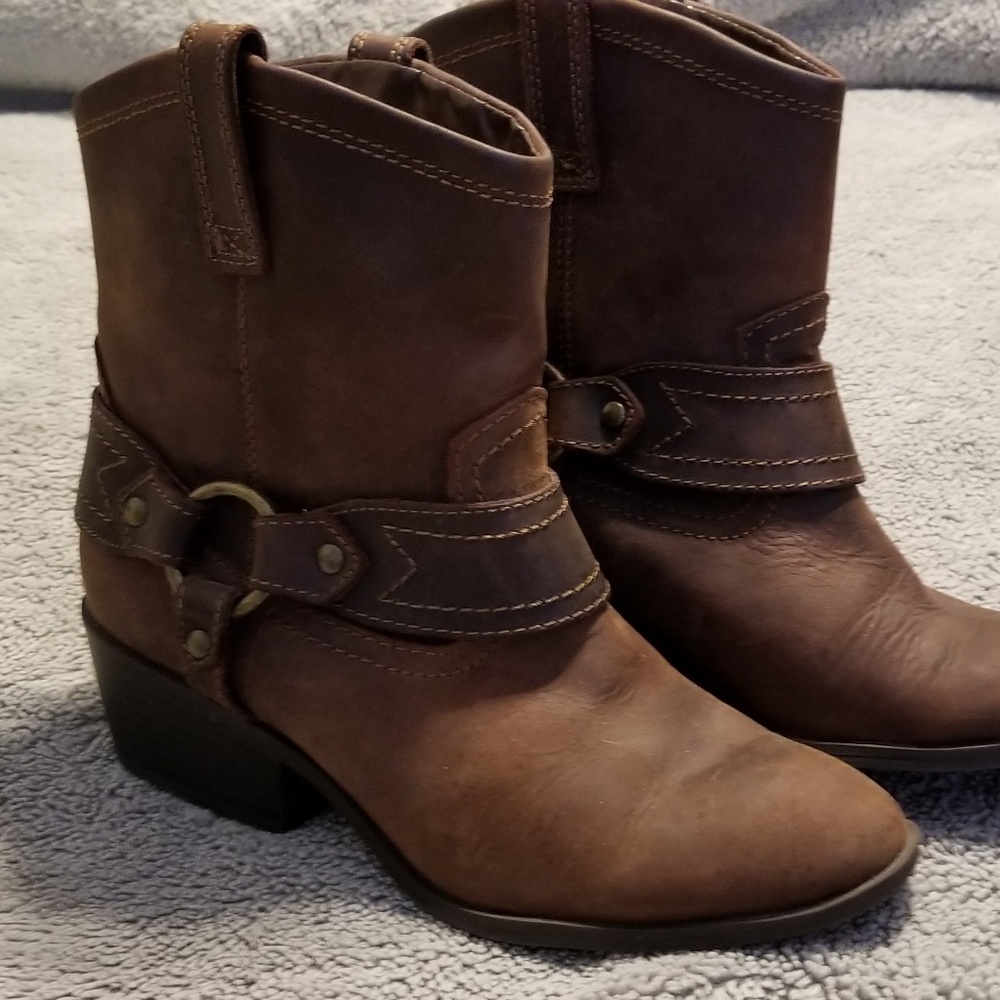 Mossimo Supply Co Leather Cowboy Boot booties